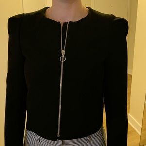 Zara black jacket/top with zipper front